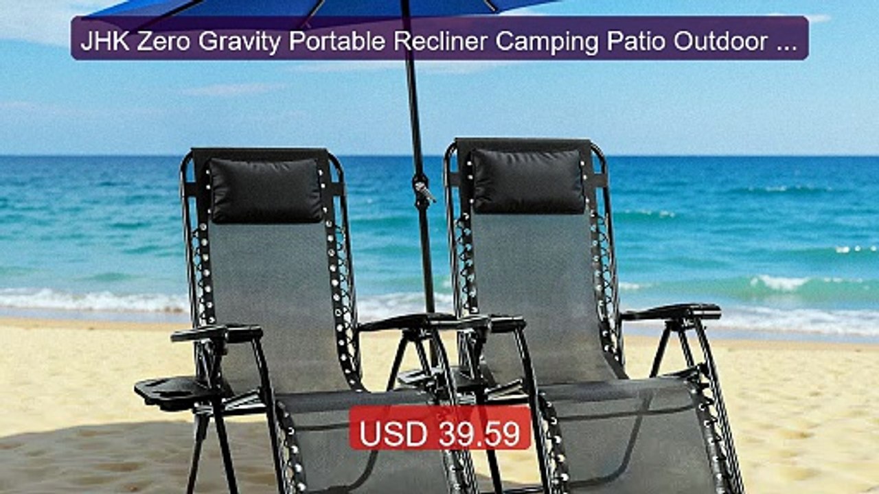 JHK Zero Gravity Portable Recliner Camping Patio Outdoor Garde... -- Best Buy 2026 | Great Quality!