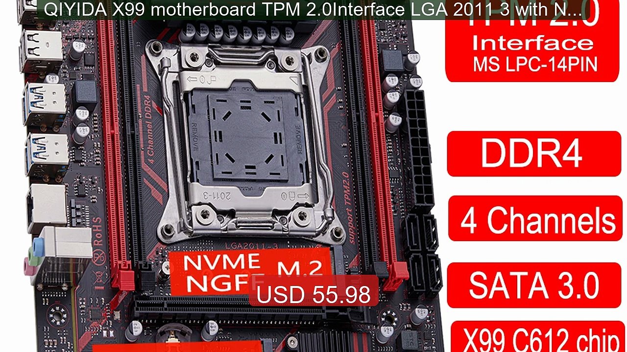 QIYIDA X99 motherboard TPM 2.0Interface LGA 2011 3 with NVME ... -- Amazing Value 2026 | Must Have!