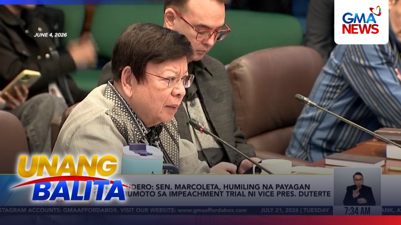 Sen. Escudero - Sen. Marcoleta, humiling na payagan siyang bumoto sa impeachment trial ni VPSD | Unang Balita