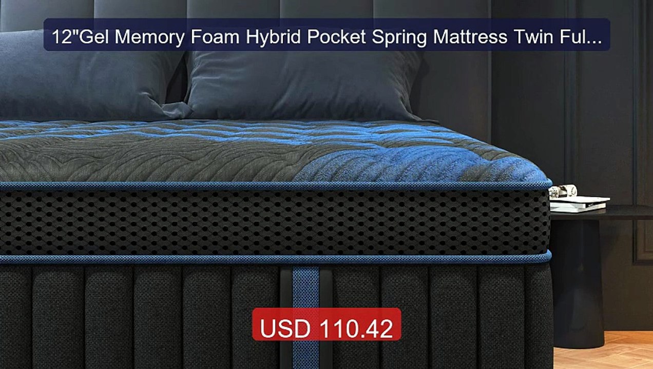 12"Gel Memory Foam Hybrid Pocket Spring Mattress Twin Full Queen Ki... -- Top Rated 2026 | Buy Now!