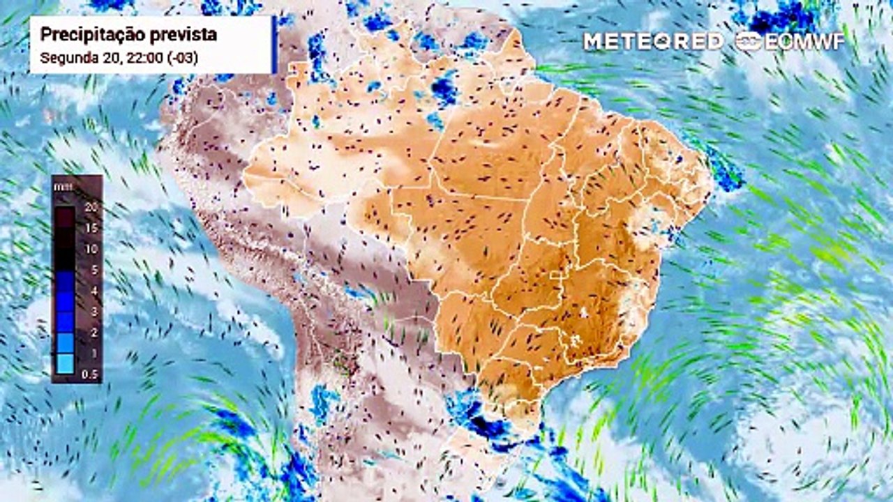 Terça-feira, 21 de Julho: Frente fria avança e aumenta o risco de temporais severos em SC, PR, MS e SP