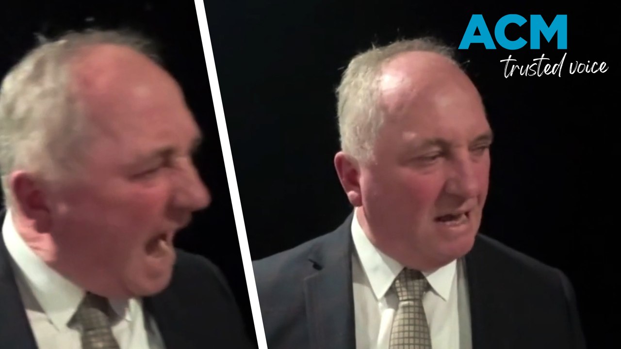 TV outburst: Barnaby Joyce yells at dog during live interview