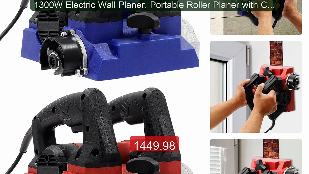 1300W Electric Wall Planer, Portable Roller Planer with Cable,... -- Best Buy 2026 | Great Quality!