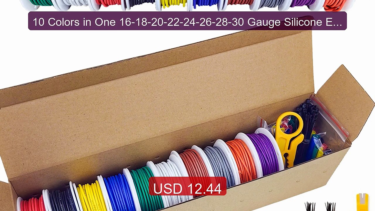 10 Colors in One 16-18-20-22-24-26-28-30 Gauge Silicone Electr... -- Best Buy 2026 | Great Quality!