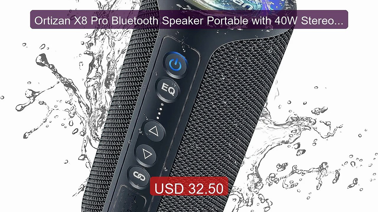 Ortizan X8 Pro Bluetooth Speaker Portable with 40W Stereo Soun... -- Best Buy 2026 | Great Quality!