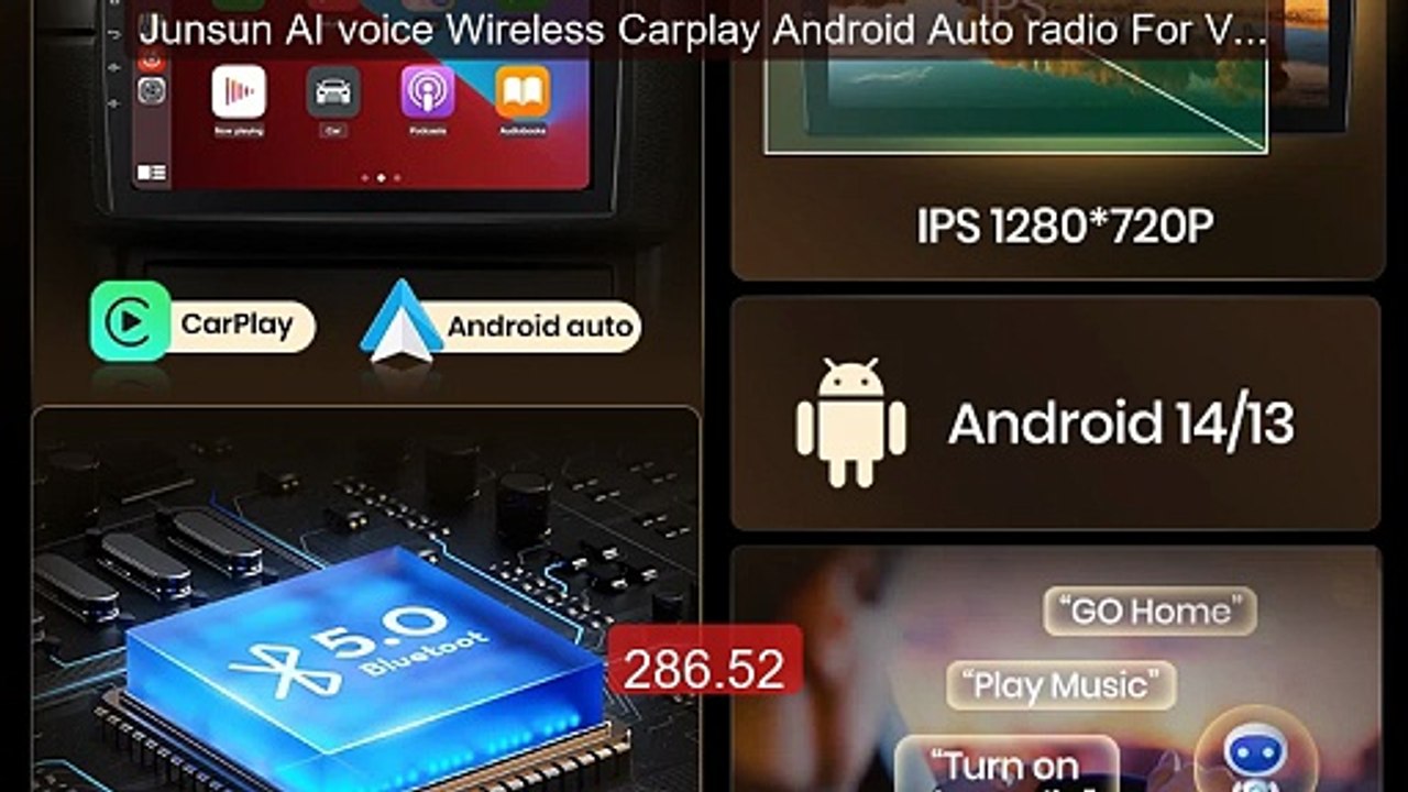Junsun AI voice Wireless Carplay Android Auto radio For VW PO... -- Amazing Value 2026 | Must Have!