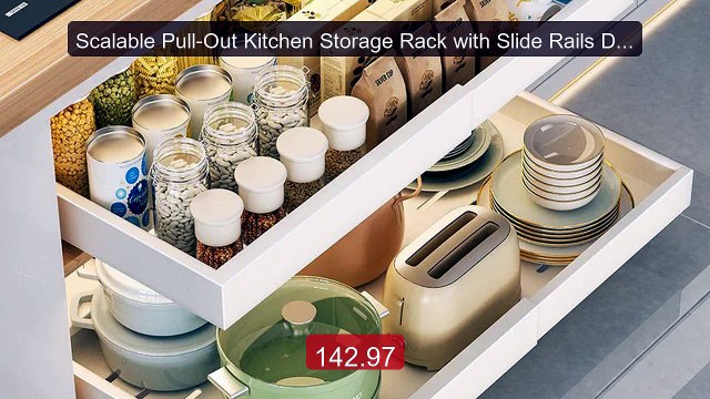 Scalable Pull-Out Kitchen Storage Rack with Slide Rails Drawer Type... Top Rated 2026 | Buy Now!
