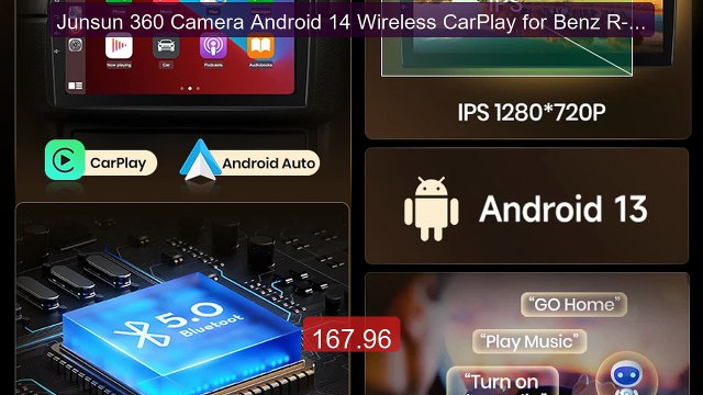 Junsun 360 Camera Android 14 Wireless CarPlay for Benz R-Class W25... Best Deal 2026 | Shop Now!