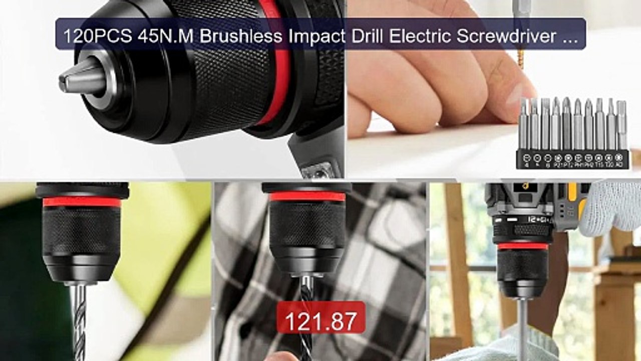 120PCS 45N.M Brushless Impact Drill Electric Screwdriver Electric ... -- Best Deal 2026 | Shop Now!