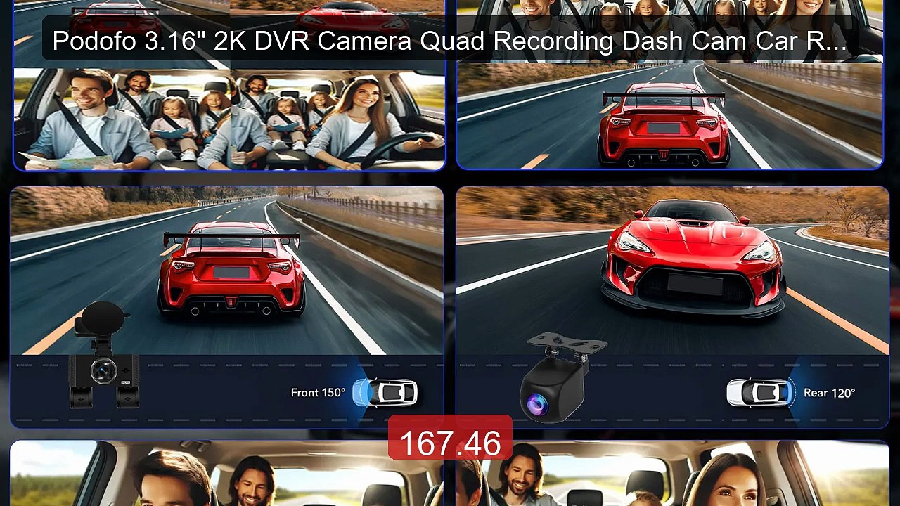 Podofo 3.16'' 2K DVR Camera Quad Recording Dash Cam Car Recorder F... -- Best Deal 2026 | Shop Now!