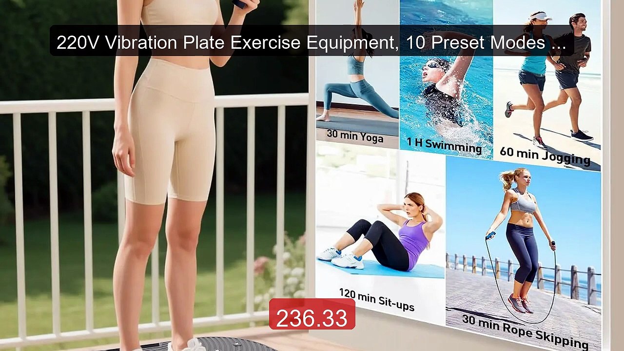 220V Vibration Plate Exercise Equipment, 10 Preset Modes Ad... -- Top Pick 2026 | Unbeatable Price!