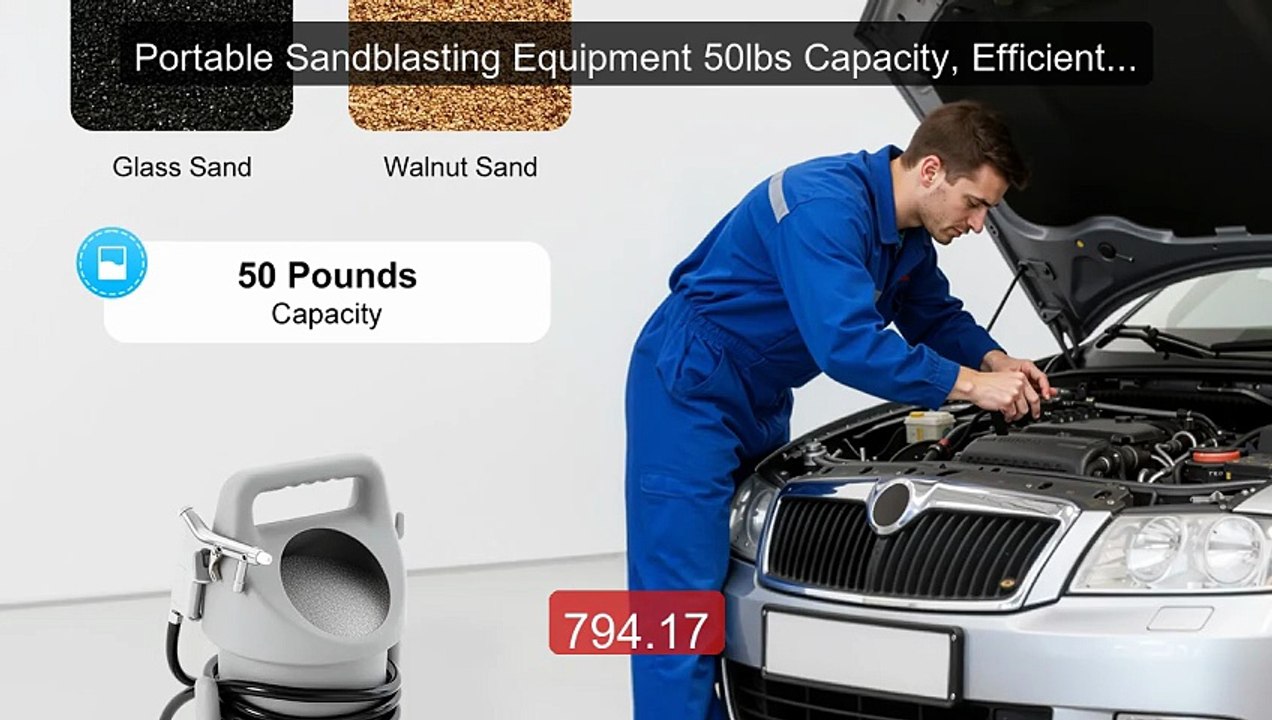 Portable Sandblasting Equipment 50lbs Capacity, Efficient Rust... -- Hot Deal 2026 | Limited Offer!