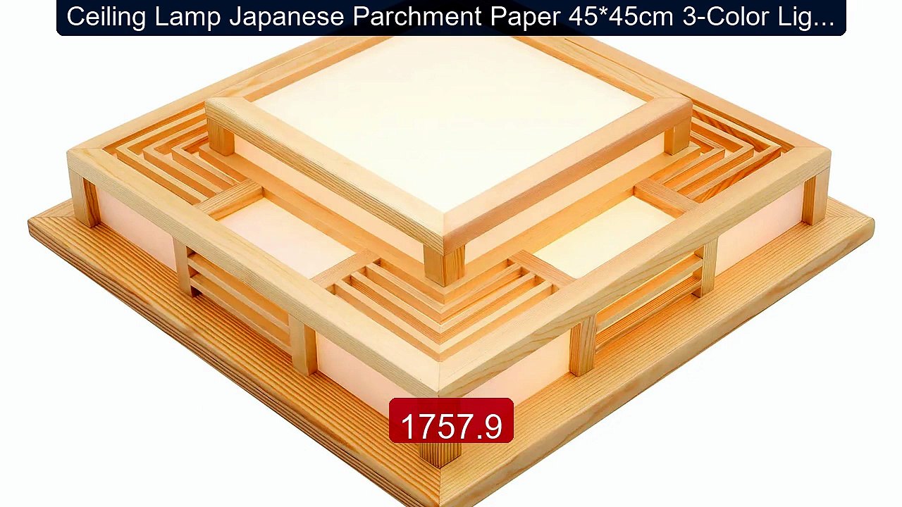 Ceiling Lamp Japanese Parchment Paper 45*45cm 3-Color Light 22... -- Hot Deal 2026 | Limited Offer!