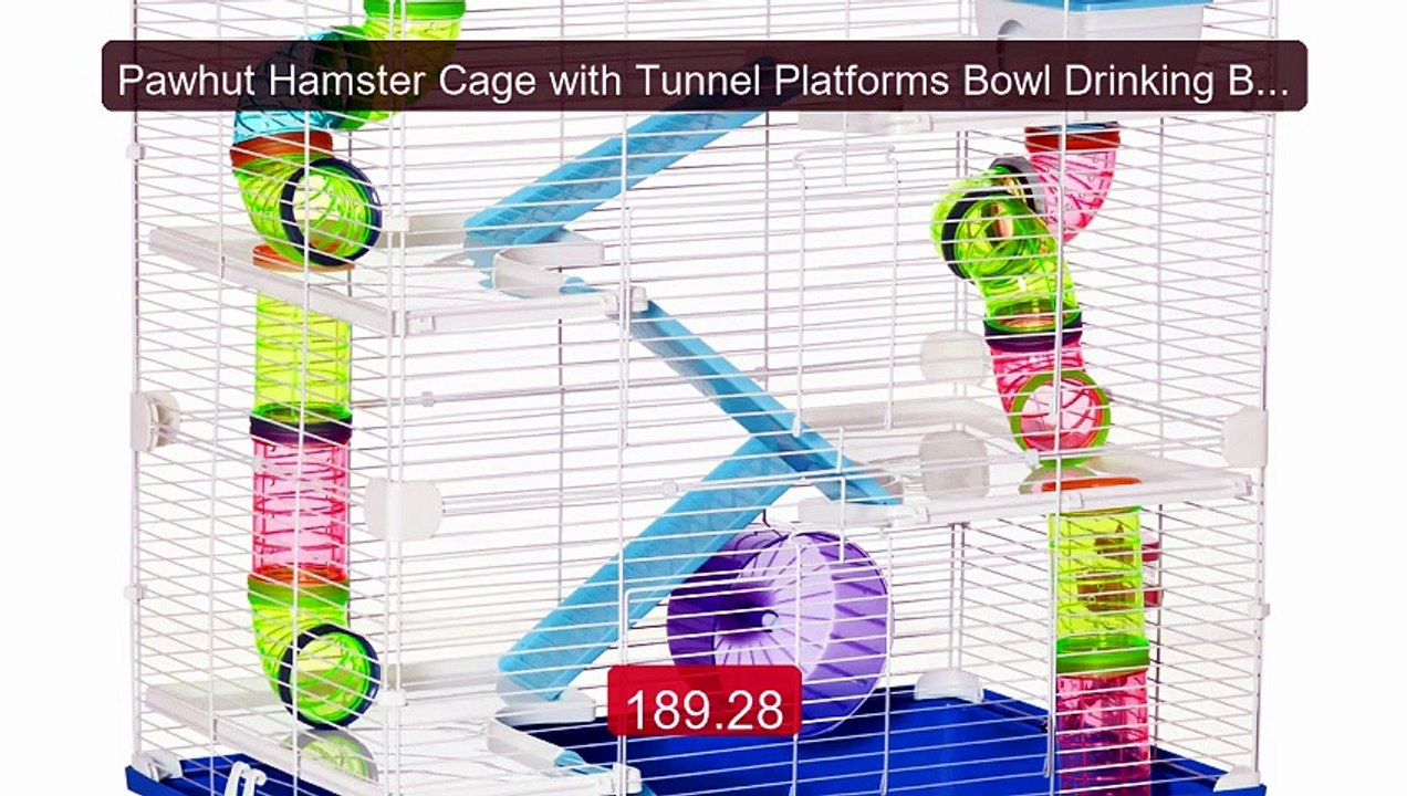 Pawhut Hamster Cage with Tunnel Platforms Bowl Drinking Bowl House... -- Best Deal 2026 | Shop Now!