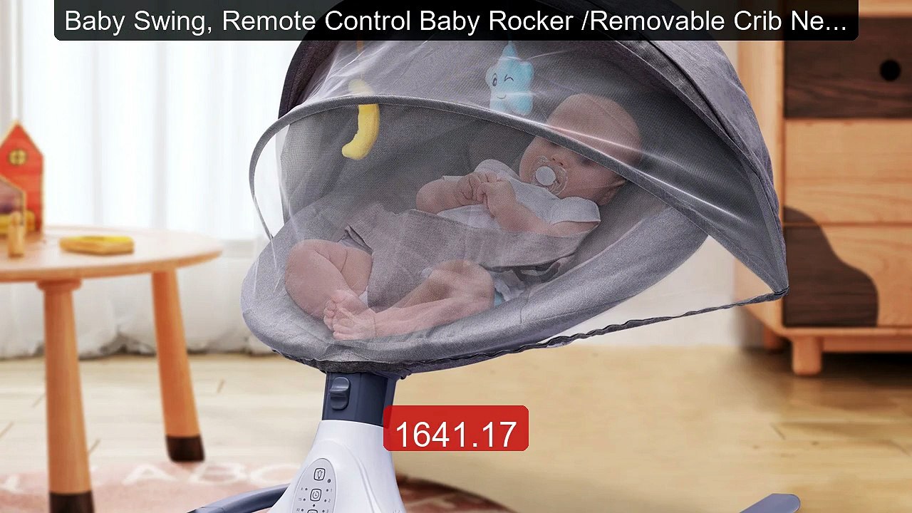 Baby Swing, Remote Control Baby Rocker /Removable Crib Netting... -- Hot Deal 2026 | Limited Offer!