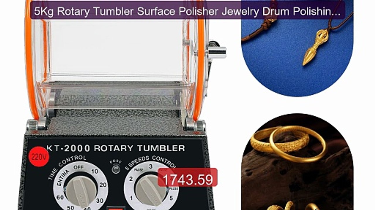 5Kg Rotary Tumbler Surface Polisher Jewelry Drum Polishing ... -- Top Pick 2026 | Unbeatable Price!