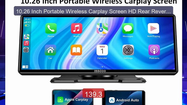 10.26 Inch Portable Wireless Carplay Screen HD Rear Reversing... Amazing Value 2026 | Must Have!