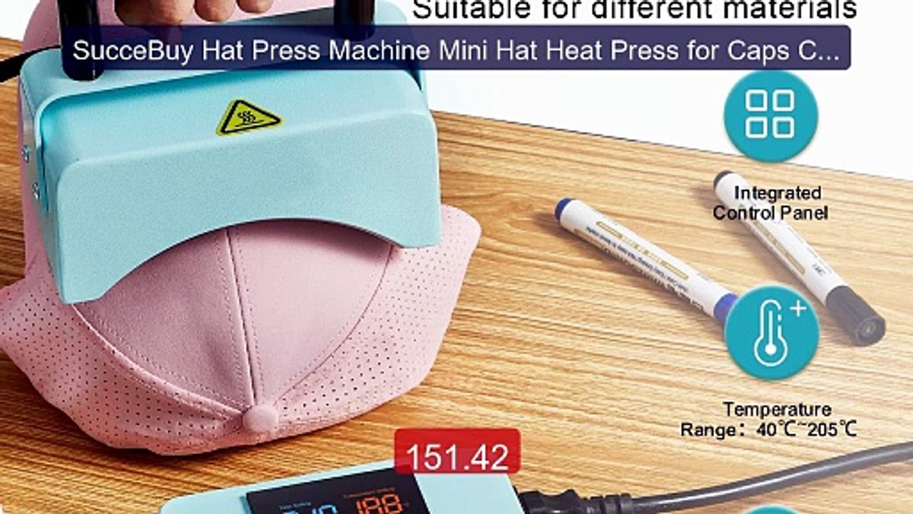 SucceBuy Hat Press Machine Mini Hat Heat Press for Caps Cap Heat P... -- Best Deal 2026 | Shop Now!