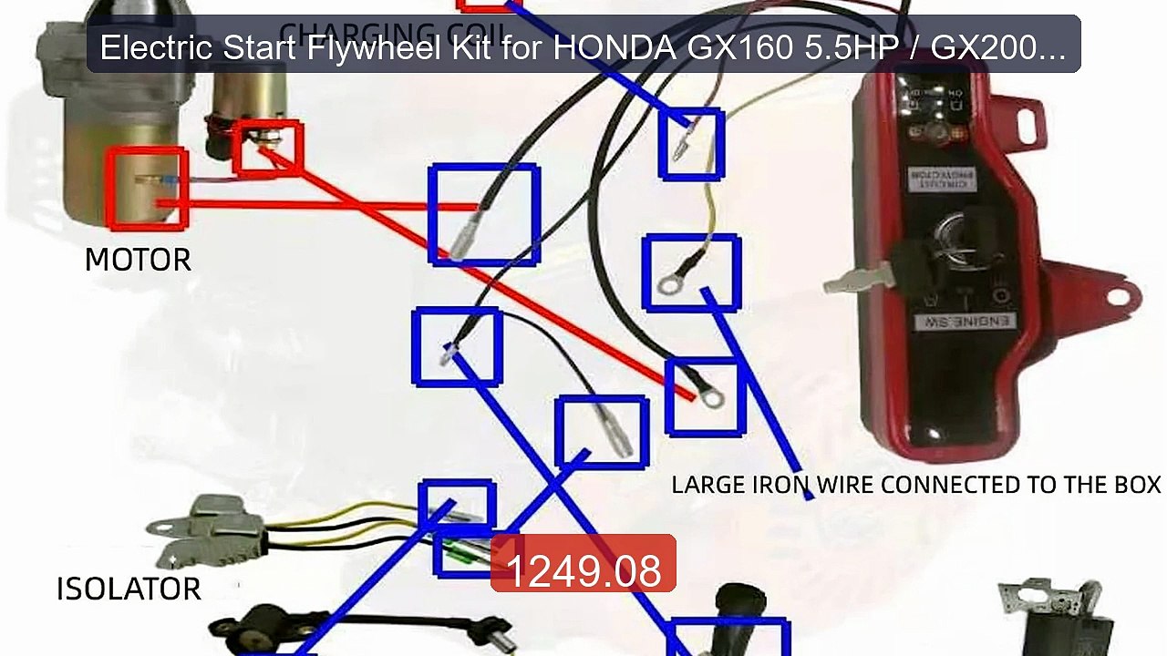 Electric Start Flywheel Kit for HONDA GX160 5.5HP / GX200 6.5H... -- Best Buy 2026 | Great Quality!