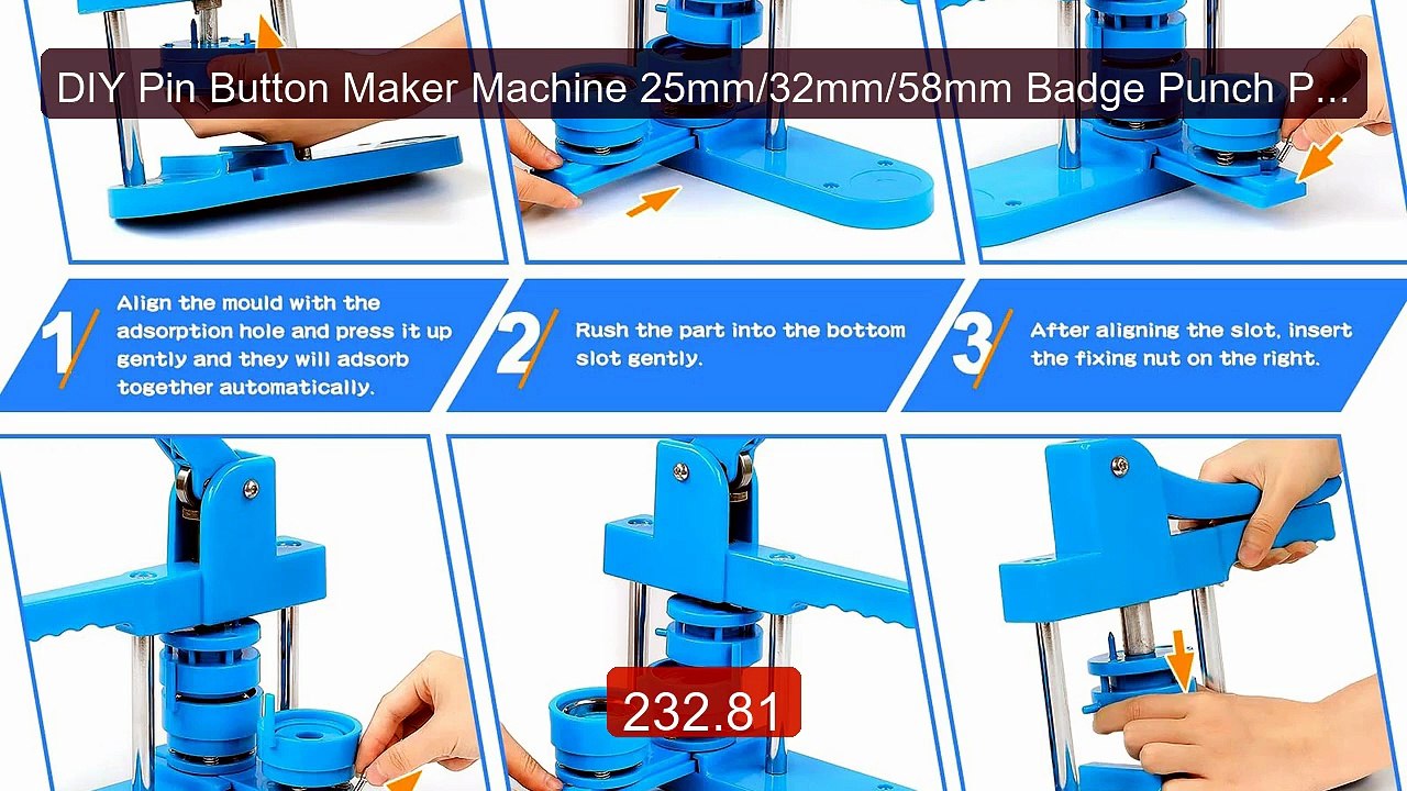 DIY Pin Button Maker Machine 25mm/32mm/58mm Badge Punch Pre... -- Top Pick 2026 | Unbeatable Price!