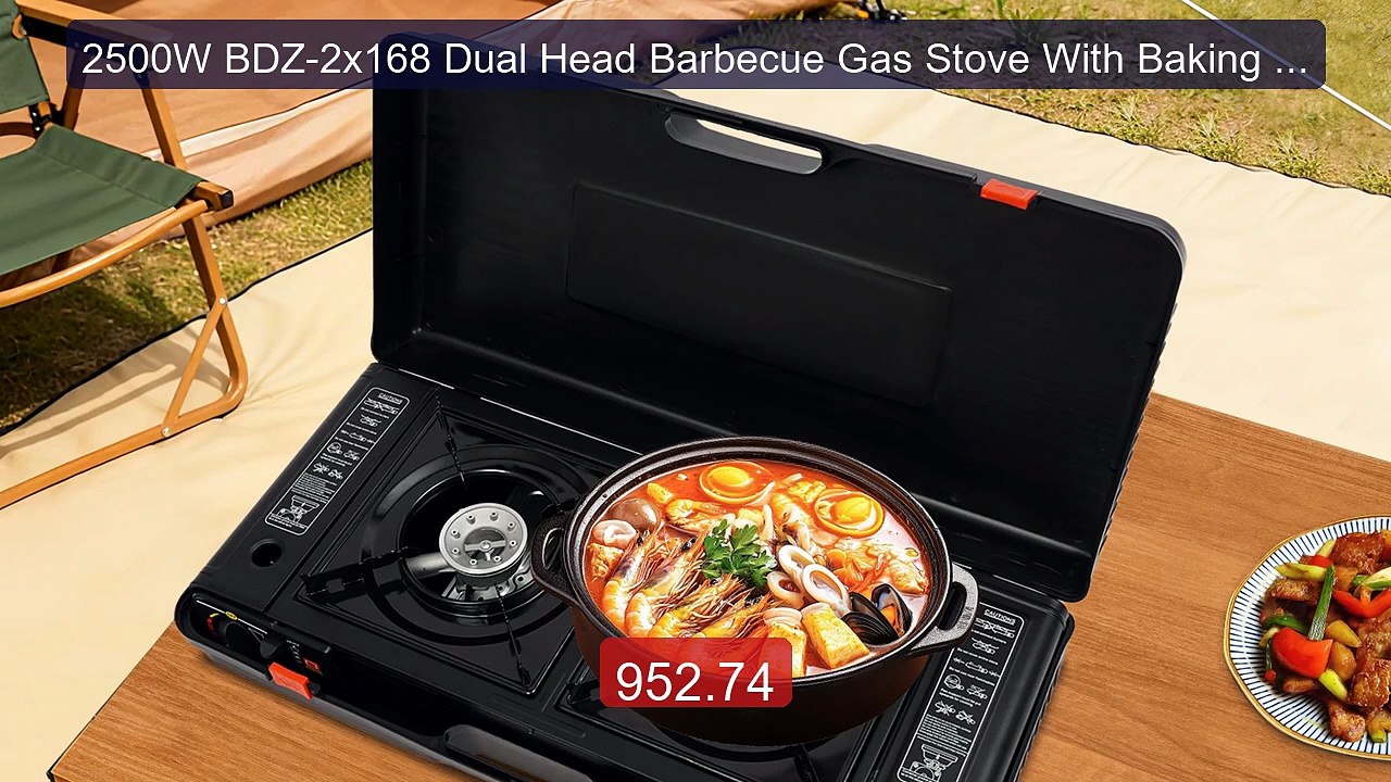 2500W BDZ-2x168 Dual Head Barbecue Gas Stove With Baking Tray And H... -- Top Rated 2026 | Buy Now!