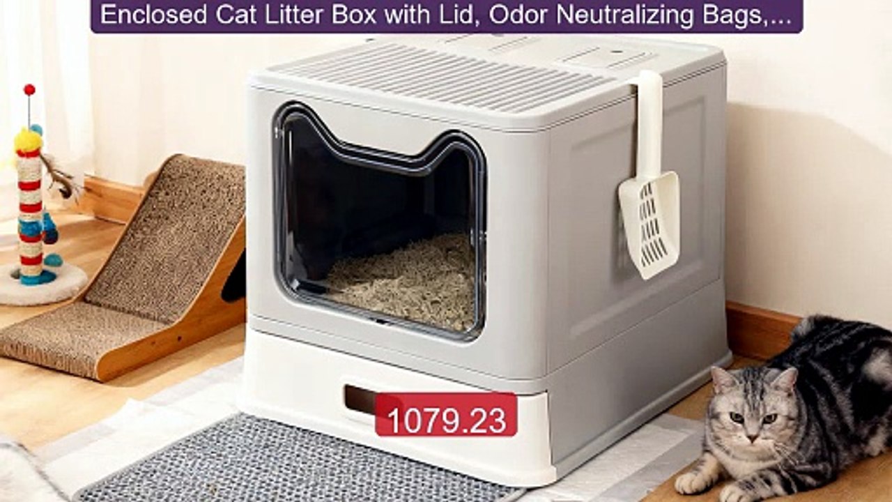 Enclosed Cat Litter Box with Lid, Odor Neutralizing Bags, Large-si... -- Best Deal 2026 | Shop Now!