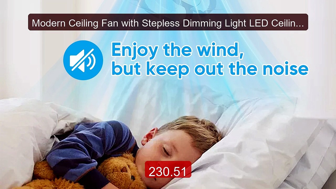 Modern Ceiling Fan with Stepless Dimming Light LED Ceiling La... -- Amazing Value 2026 | Must Have!