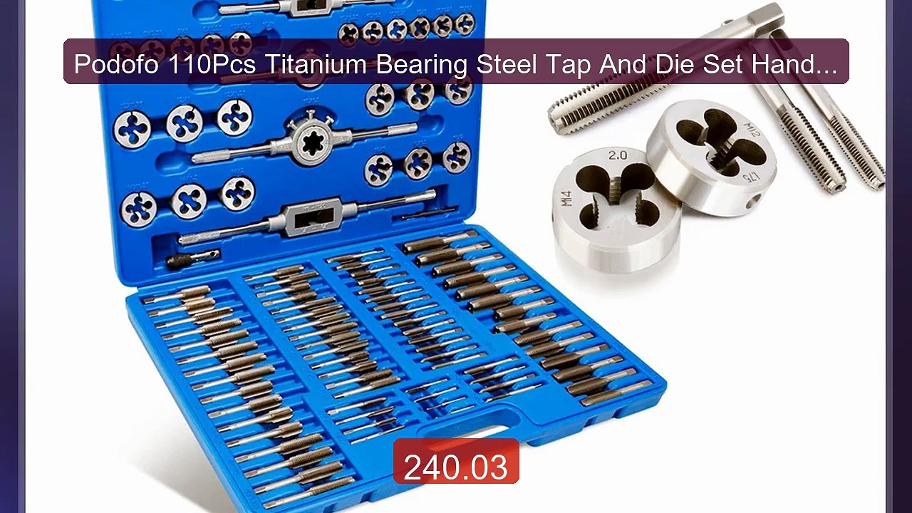 Podofo 110Pcs Titanium Bearing Steel Tap And Die Set Hand T... -- Top Pick 2026 | Unbeatable Price!