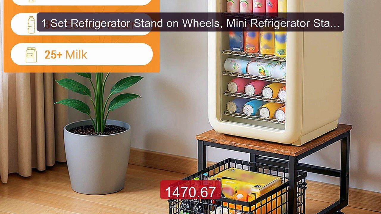 1 Set Refrigerator Stand on Wheels, Mini Refrigerator Stand wi... -- Best Buy 2026 | Great Quality!