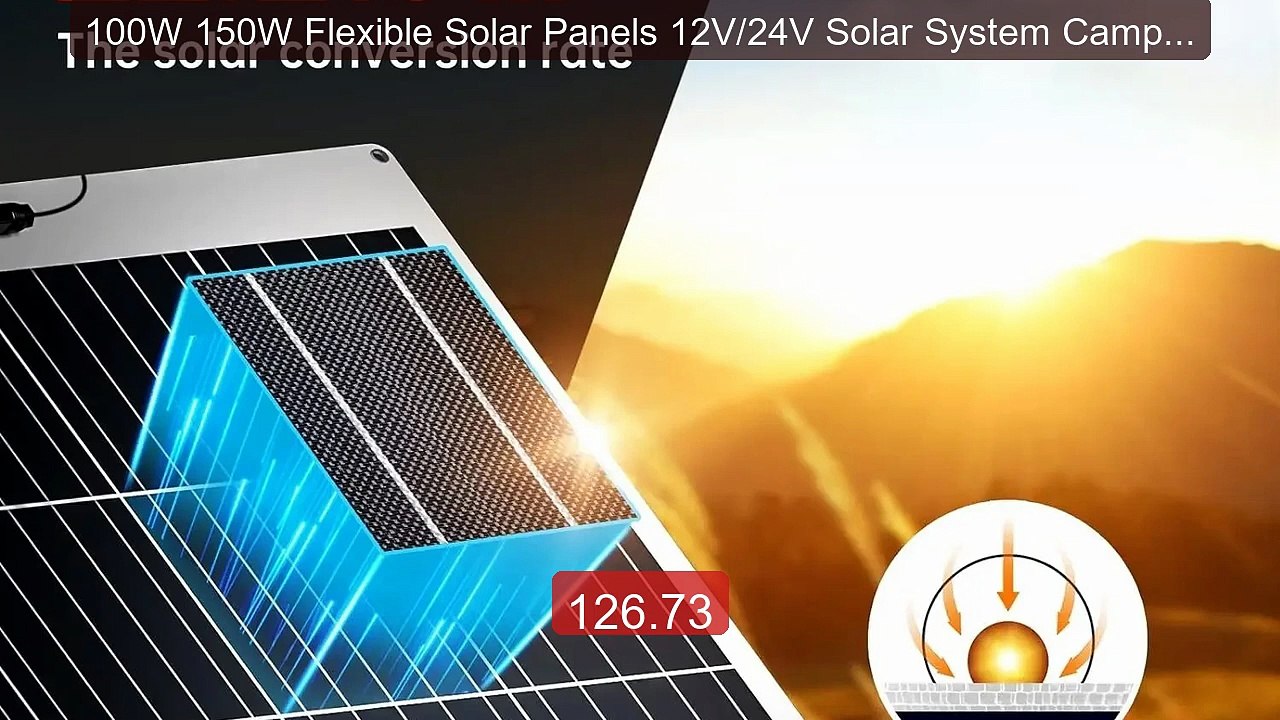 100W 150W Flexible Solar Panels 12V/24V Solar S...