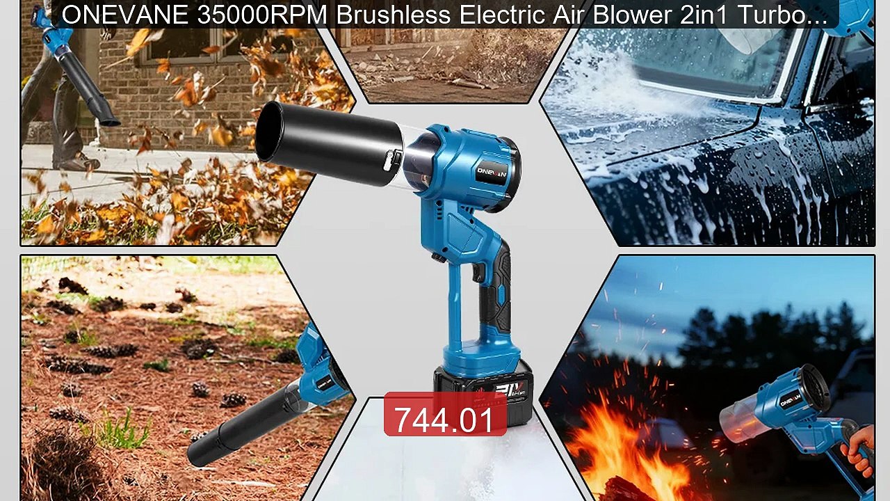 ONEVANE 35000RPM Brushless Electric Air Blower 2in1 Turbo Blo... -- Amazing Value 2026 | Must Have!