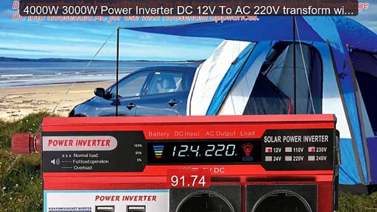 4000W 3000W Power Inverter DC 12V To AC 220V transform with 4 USB ... -- Best Deal 2026 | Shop Now!