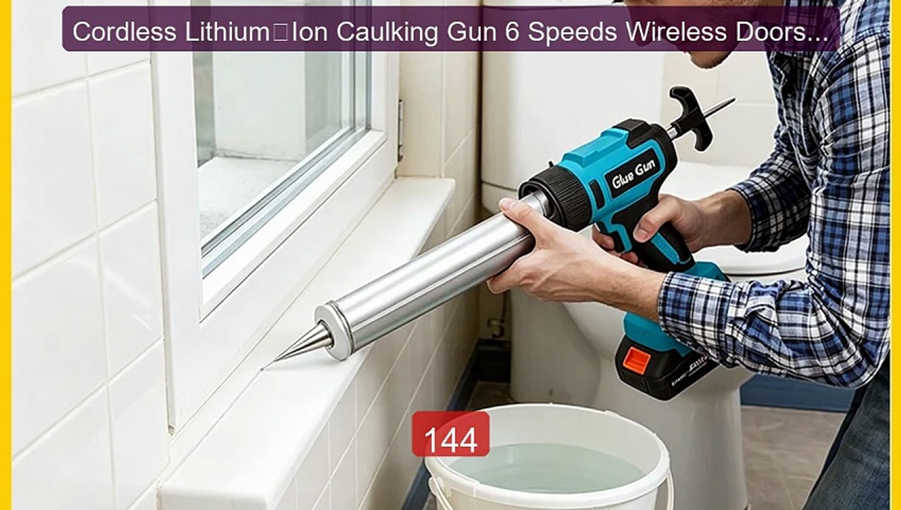 Cordless Lithium‑Ion Caulking Gun 6 Speeds Wireless Doors and... -- Amazing Value 2026 | Must Have!