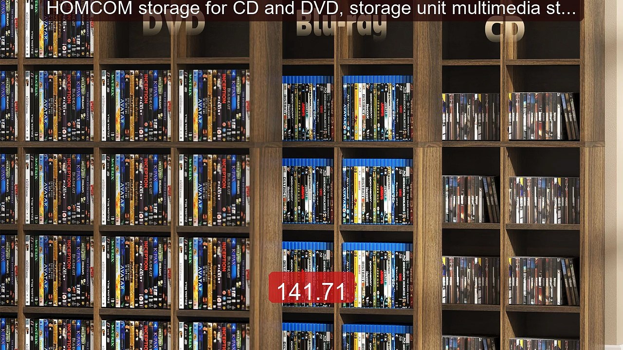 HOMCOM storage for CD and DVD, storage unit multimedia storage... -- Best Buy 2026 | Great Quality!