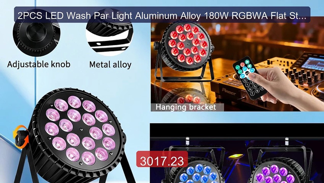 2PCS LED Wash Par Light Aluminum Alloy 180W RGBWA Flat Stage L... -- Best Buy 2026 | Great Quality!