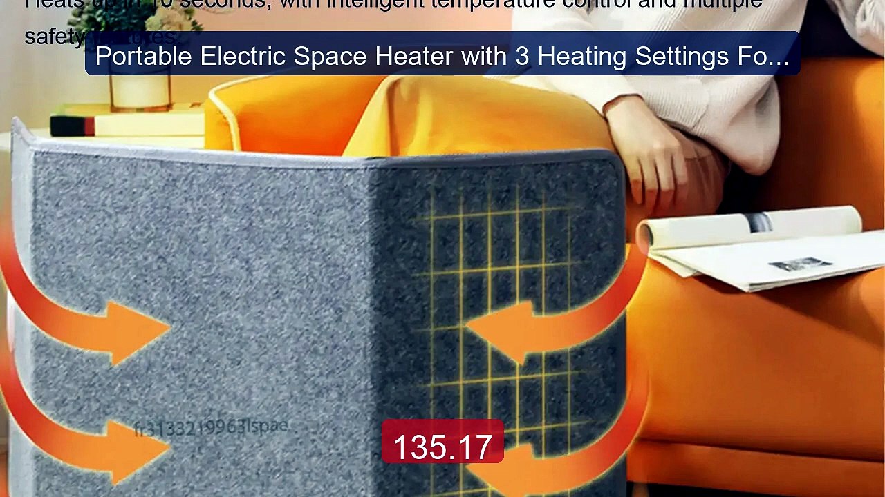Portable Electric Space Heater with 3 Heating Settings Foldab... -- Amazing Value 2026 | Must Have!