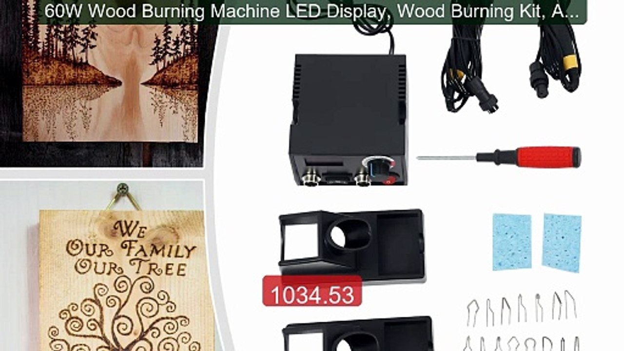 60W Wood Burning Machine LED Display, Wood Burning Kit, Adj... -- Top Pick 2026 | Unbeatable Price!