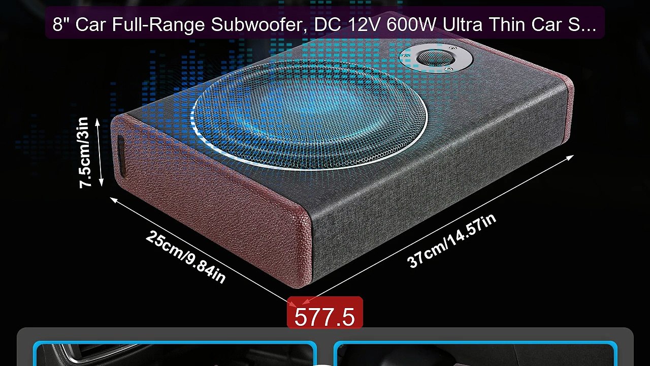 8" Car Full-Range Subwoofer, DC 12V 600W Ultra Thin Car Stereo... -- Hot Deal 2026 | Limited Offer!