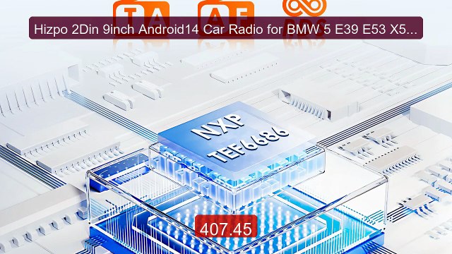 Hizpo 2Din 9inch Android14 Car Radio for BMW 5 E39 E53 X5 M5 1... Hot Deal 2026 | Limited Offer!