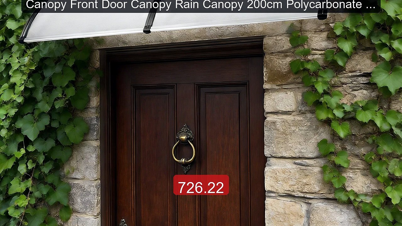 Canopy Front Door Canopy Rain Canopy 200cm Polycarbonate PP Rustpro... -- Top Rated 2026 | Buy Now!