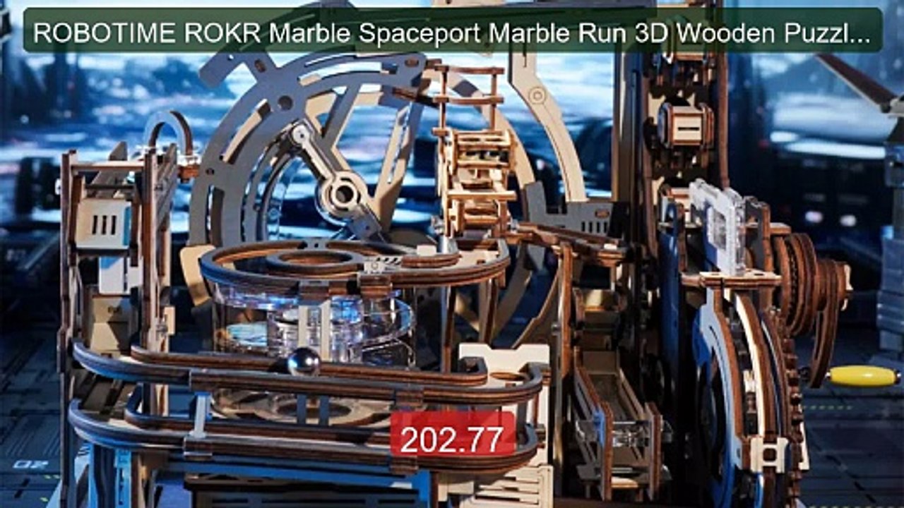 ROBOTIME ROKR Marble Spaceport Marble Run 3D Wooden Puzzle Unique H... -- Top Rated 2026 | Buy Now!