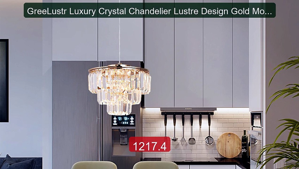 GreeLustr Luxury Crystal Chandelier Lustre Design Gold Modern Led C... -- Top Rated 2026 | Buy Now!