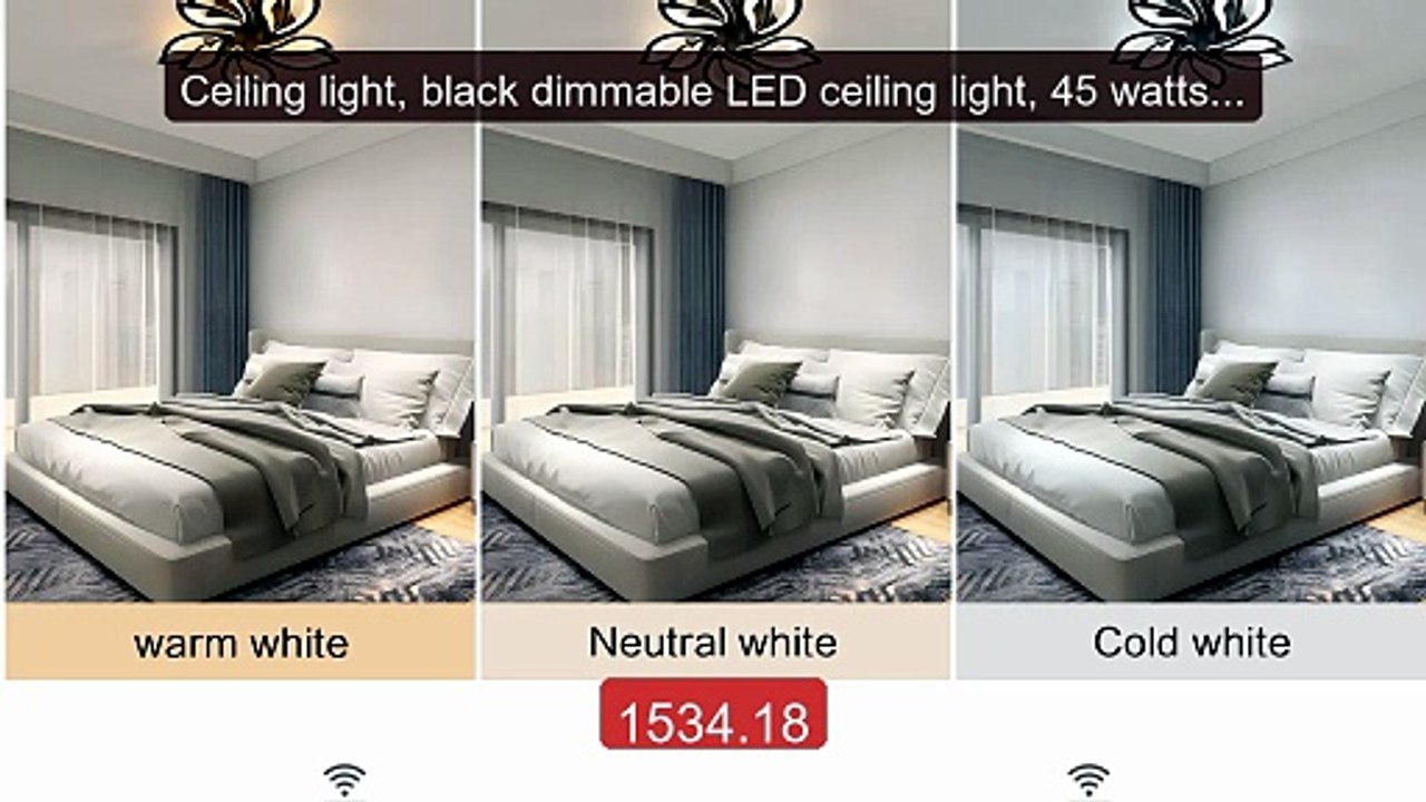 Ceiling light, black dimmable LED ceiling light, 45 watts, ... -- Top Pick 2026 | Unbeatable Price!