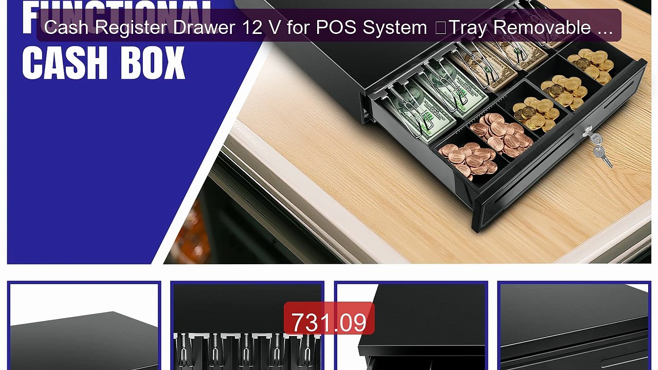 Cash Register Drawer 12 V for POS System ，Tray Removable & Coi... -- Best Buy 2026 | Great Quality!