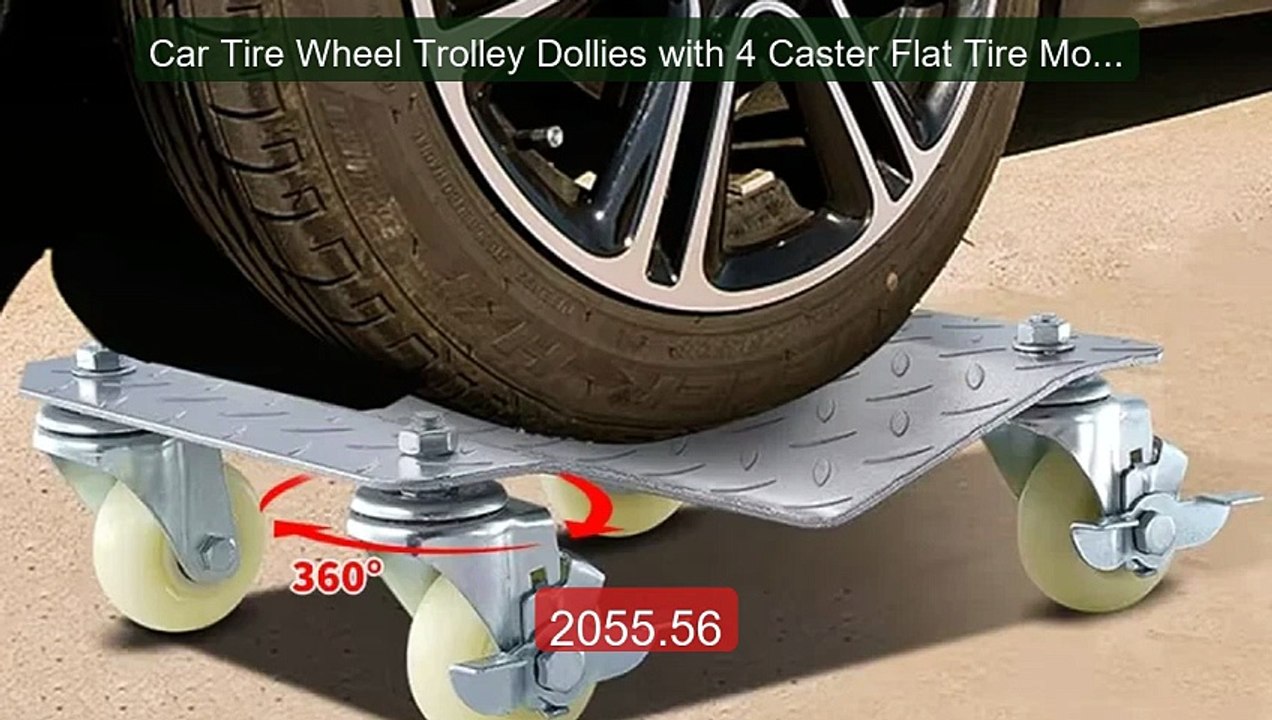 Car Tire Wheel Trolley Dollies with 4 Caster Flat Tire Moving... -- Amazing Value 2026 | Must Have!