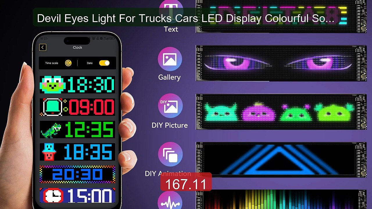 Devil Eyes Light For Trucks Cars LED Display Colourful Soft Sc... -- Hot Deal 2026 | Limited Offer!
