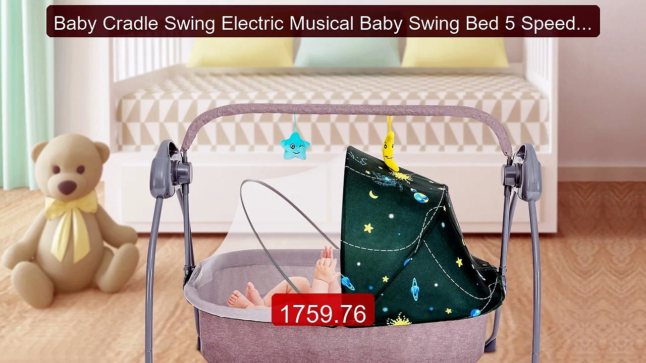 Baby Cradle Swing Electric Musical Baby Swing Bed 5 Speed Auto... -- Best Buy 2026 | Great Quality!