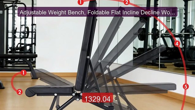 Adjustable Weight Bench, Foldable Flat Incline Decline Workou... Amazing Value 2026 | Must Have!