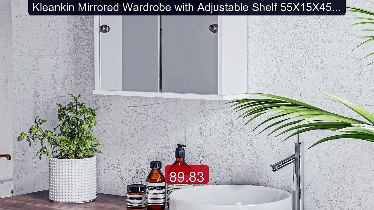 Kleankin Mirrored Wardrobe with Adjustable Shelf 55X15X45 cm G... -- Hot Deal 2026 | Limited Offer!