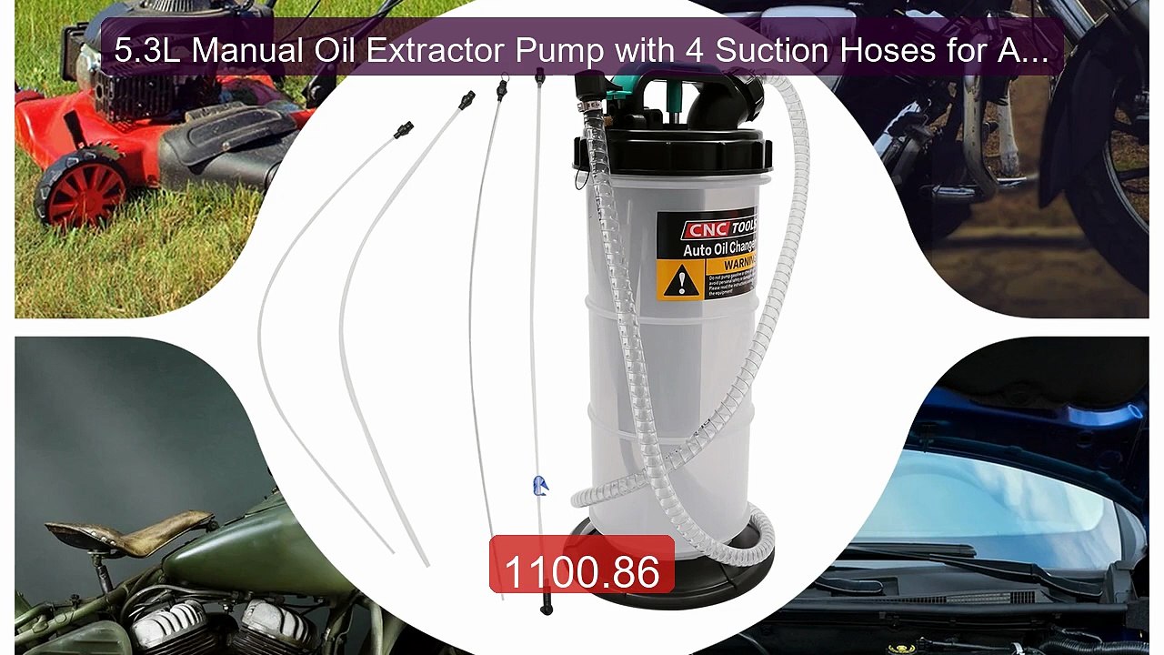 5.3L Manual Oil Extractor Pump with 4 Suction Hoses for Automo... -- Best Buy 2026 | Great Quality!